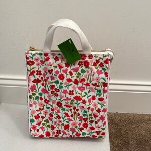 Kate spade floral canvas insulated lunch bag NWT